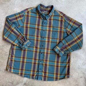 Eddie Bauer Plaid Cotton Flannel Shirt